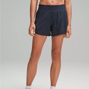Lululemon Track That Mid-Rise Lined Short 5" Navy 4
